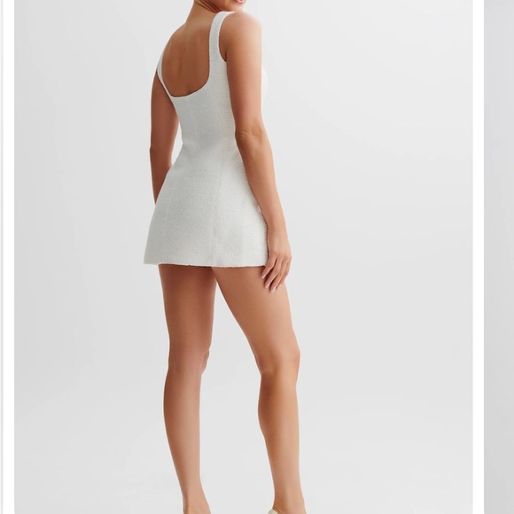 Meshki White Scoop Neck Sleeveless Mini Sequin Dress - Picture 7 of 7